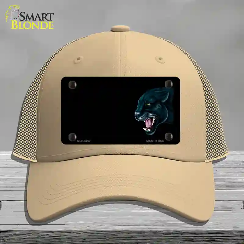 Panther Offset Profile Novelty License Plate Hat Mesh / Khaki