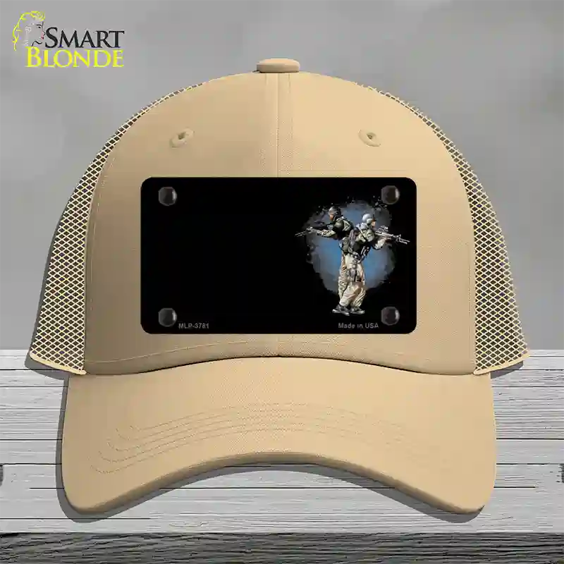 SWAT Offset Novelty License Plate Hat Mesh / Khaki