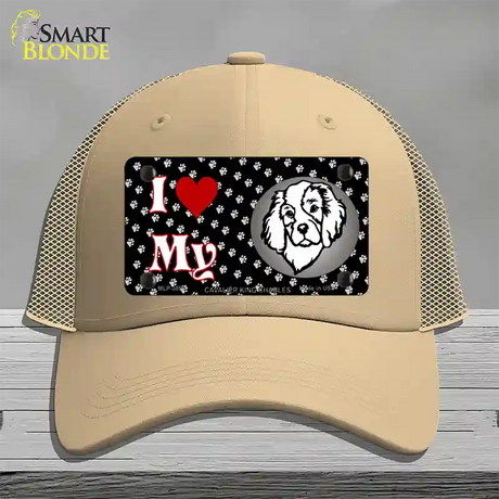 I Love My Cavalier King Charles Novelty License Plate Hat Mesh / Khaki