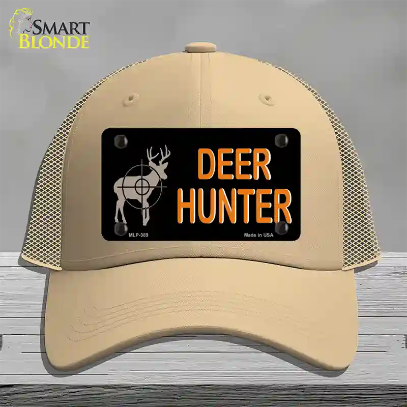 Deer Hunter Novelty License Plate Hat Mesh / Khaki