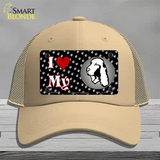 I Love My Cocker Spaniel Novelty License Plate Hat Mesh / Khaki