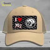 I Love My Lhasa Apso Novelty License Plate Hat Mesh / Khaki