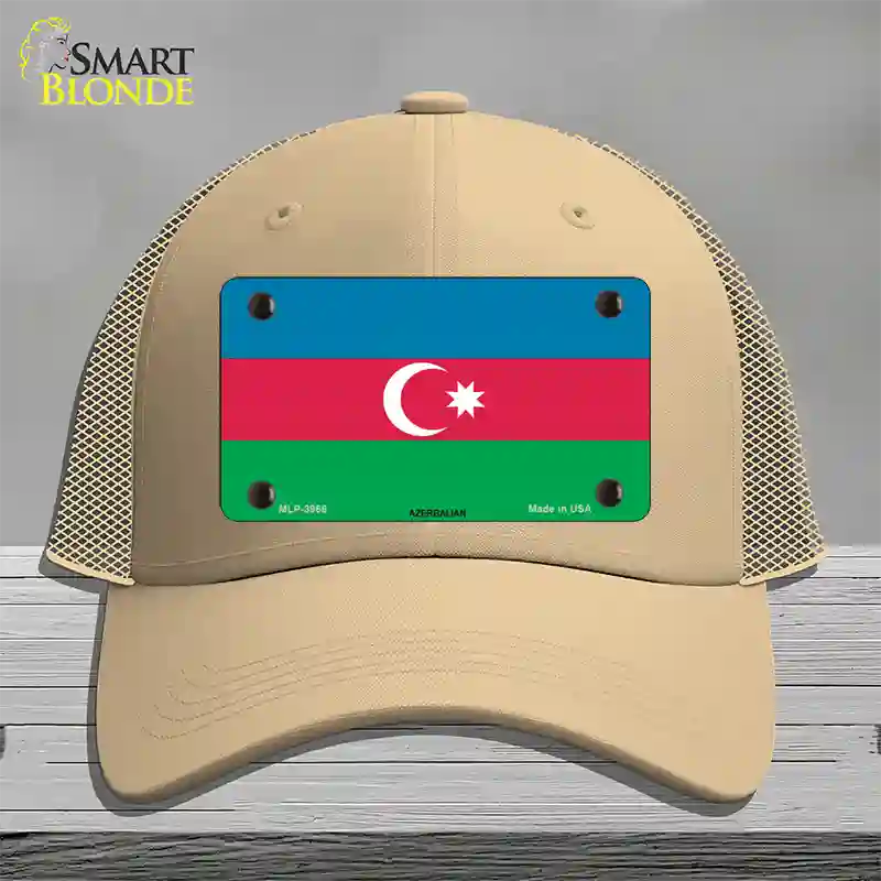 Azerbaijan Flag Novelty License Plate Hat Mesh / Khaki