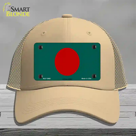 Bangladesh Flag Novelty License Plate Hat Mesh / Khaki