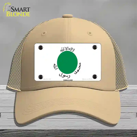 Somaliland Flag Novelty License Plate Hat Mesh / Khaki