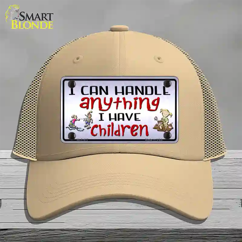 I Can Handle Anything Novelty License Plate Hat Mesh / Khaki