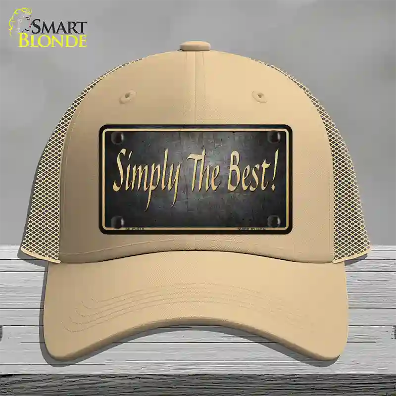 Simply The Best License Novelty License Plate Hat Mesh / Khaki