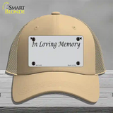 In Loving Memory Gray Novelty License Plate Hat Mesh / Khaki