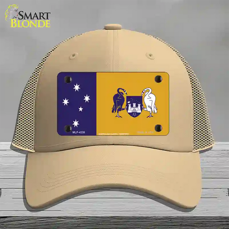 Australia Capital Territory Novelty License Plate Hat Mesh / Khaki