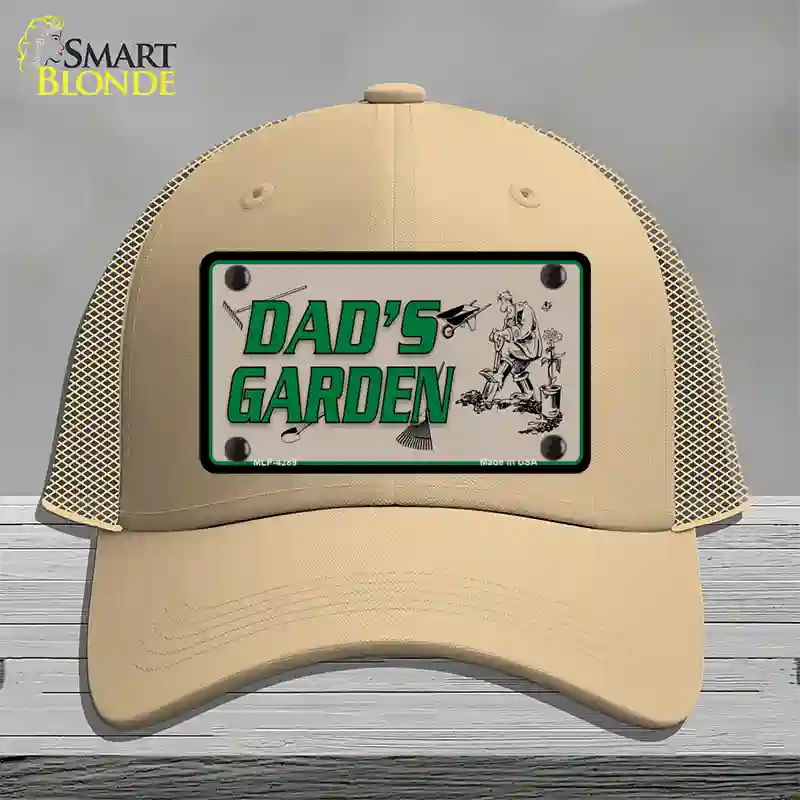 Dads Garden Novelty License Plate Hat Mesh / Khaki