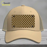 Brown Polka Dot Novelty License Plate Hat Mesh / Khaki