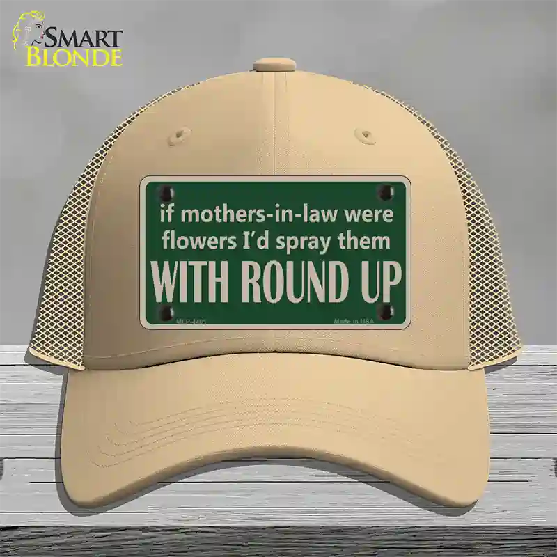 If Mother In Laws Were Weeds Novelty License Plate Hat Mesh / Khaki