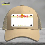 California Golden State Plate State Blank Novelty License Plate Hat Mesh / Khaki