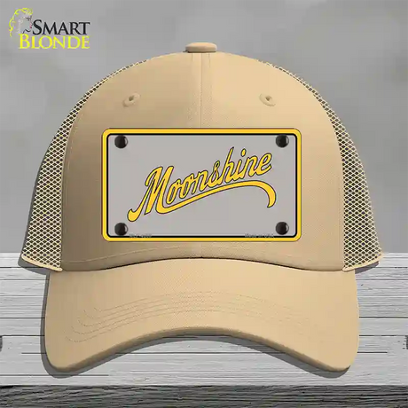 Moonshine Novelty License Plate Hat Mesh / Khaki