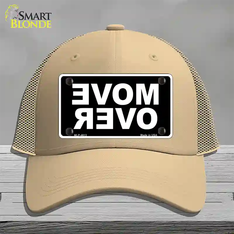 Move Over Black Novelty License Plate Hat Mesh / Khaki