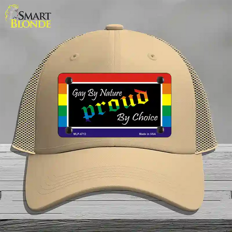 Gay By Nature Novelty License Plate Hat Mesh / Khaki