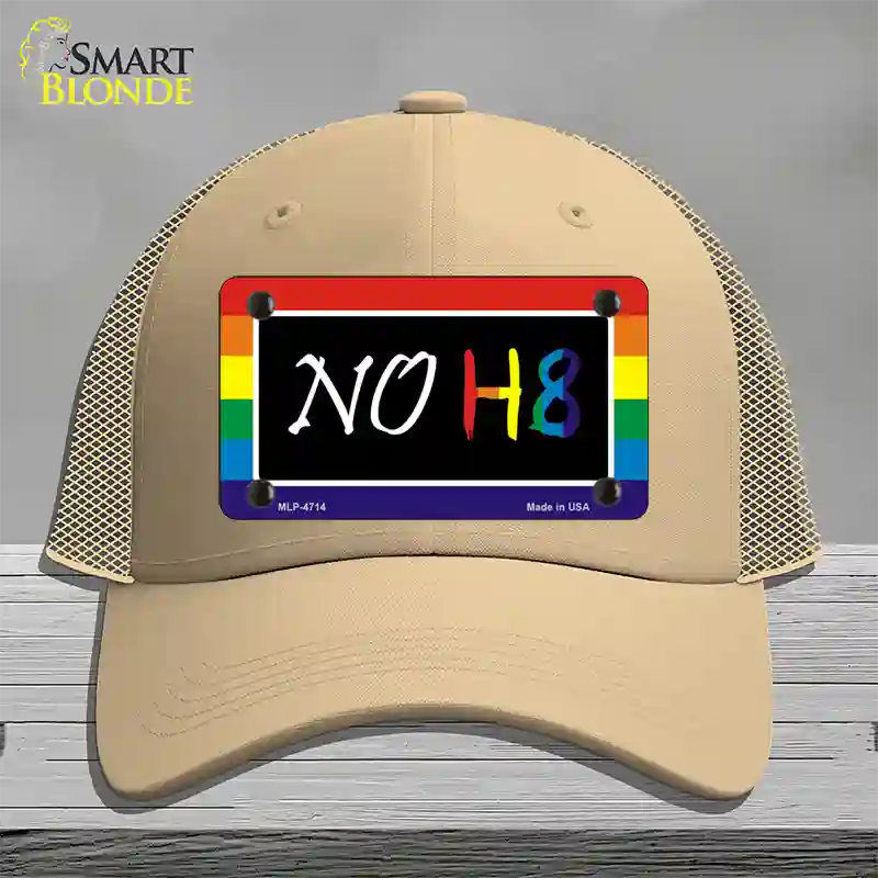 NO H8 Novelty License Plate Hat Mesh / Khaki