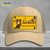 Roadrunner New Mexico Novelty License Plate Hat Mesh / Khaki