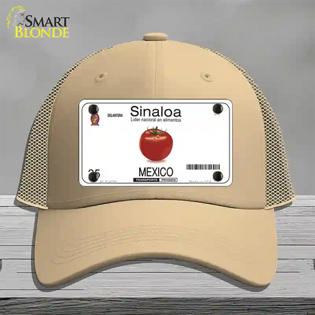 Sinaloa Mexico Novelty License Plate Hat Mesh / Khaki