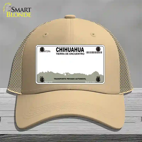 Chihuahua Mexico Novelty License Plate Hat Mesh / Khaki