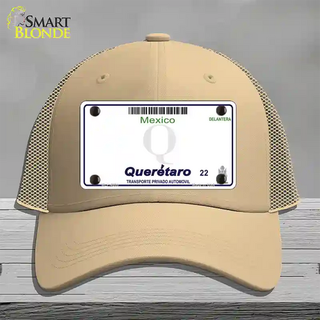 Queretaro Mexico Blank Novelty License Plate Hat Mesh / Khaki