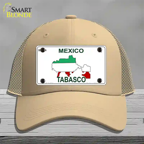 Tabasco Mexico Novelty License Plate Hat Mesh / Khaki