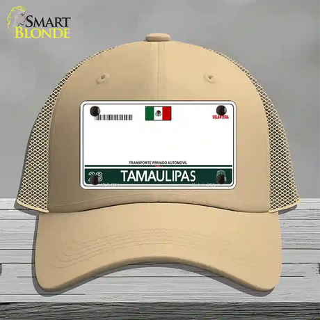 Tamaulipas Mexico Blank Novelty License Plate Hat Mesh / Khaki