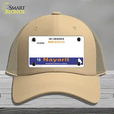 Nayarit Mexico Novelty License Plate Hat Mesh / Khaki