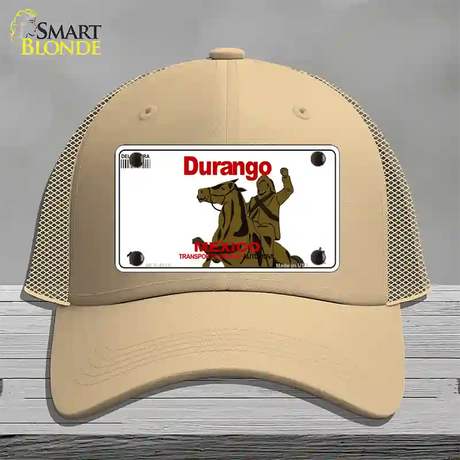 Durango Mexico Novelty License Plate Hat Mesh / Khaki