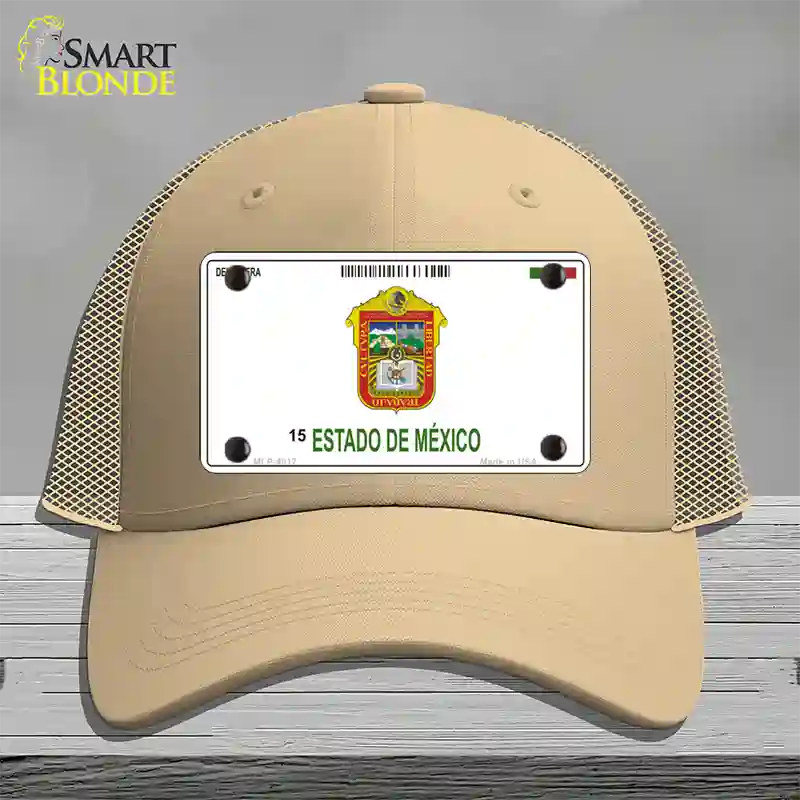 Estado De Mexico Novelty License Plate Hat Mesh / Khaki