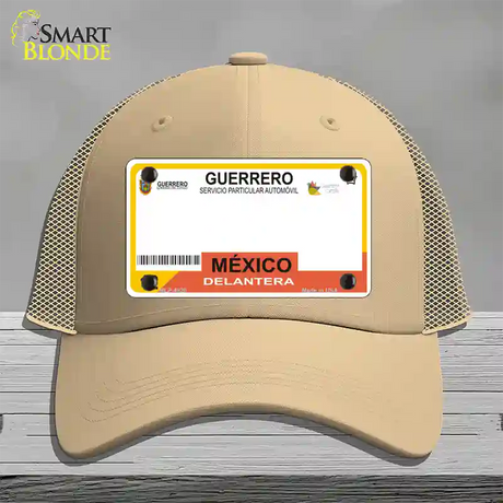 Guerrero Mexico Blank Novelty License Plate Hat Mesh / Khaki