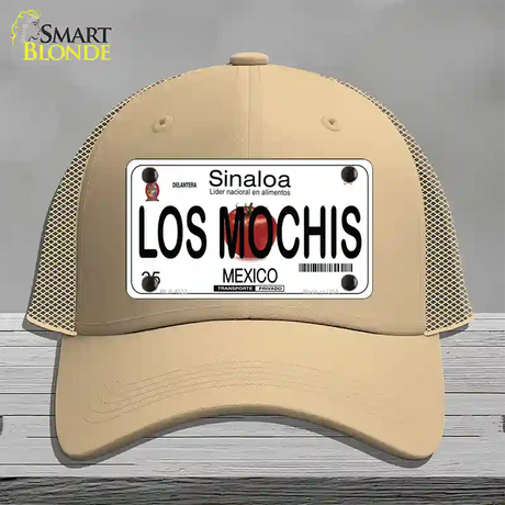 Los Mochis Mexico Novelty License Plate Hat Mesh / Khaki