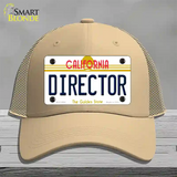 Director California Novelty License Plate Hat Mesh / Khaki