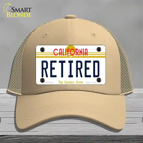 Retired California Novelty License Plate Hat Mesh / Khaki