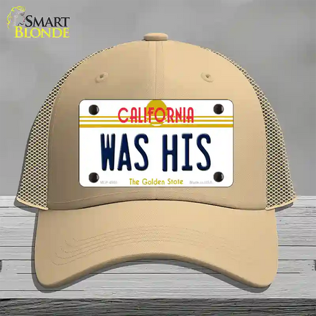 Was His California Novelty License Plate Hat Mesh / Khaki