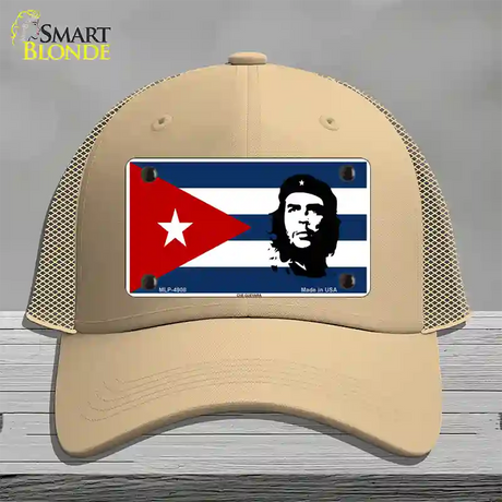 Che Guevara Flag Novelty License Plate Hat Mesh / Khaki