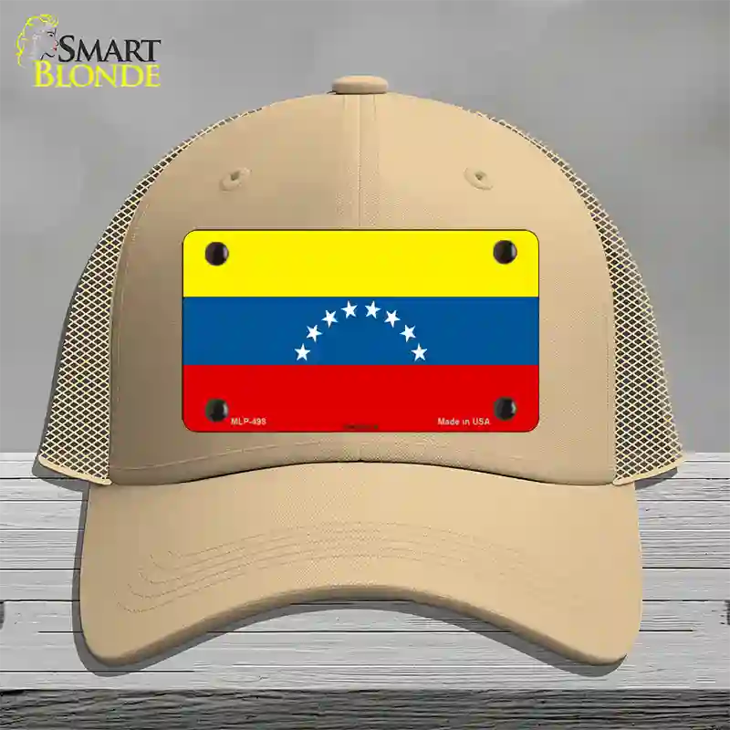 Venezuela Novelty License Plate Hat Mesh / Khaki