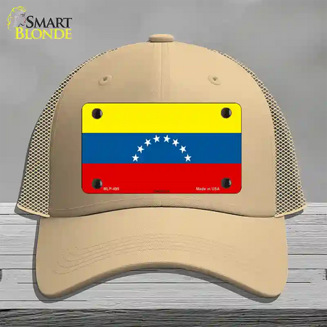 Venezuela Novelty License Plate Hat Mesh / Khaki