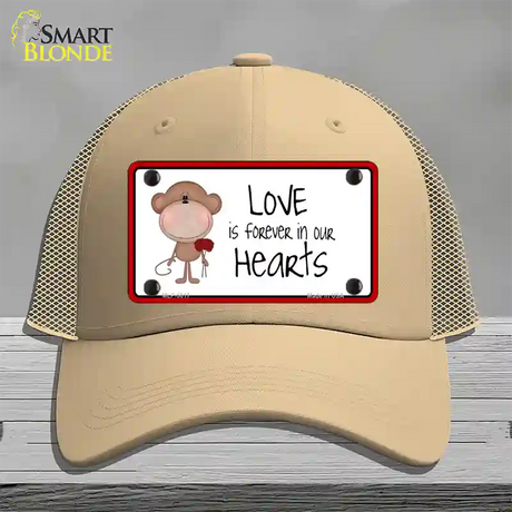 Love In Our Hearts Novelty License Plate Hat Mesh / Khaki