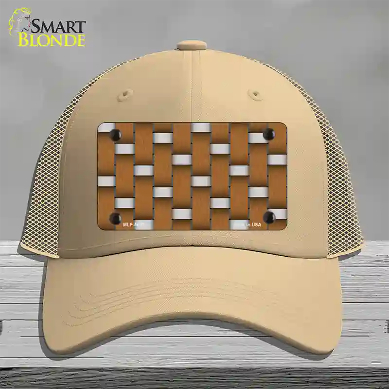 Weave Brown & Gray Novelty License Plate Hat Mesh / Khaki