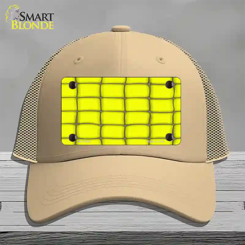 Web Yellow Novelty License Plate Hat Mesh / Khaki