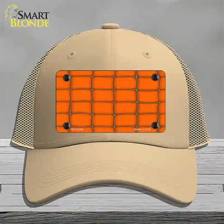 Web Orange Novelty License Plate Hat Mesh / Khaki