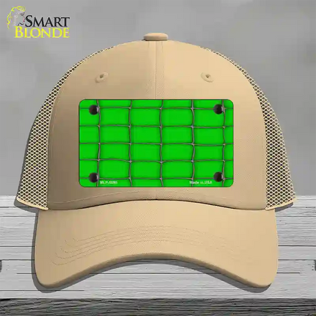 Web Green Novelty License Plate Hat Mesh / Khaki