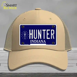 Hunter Indiana State Novelty License Plate Hat Mesh / Khaki