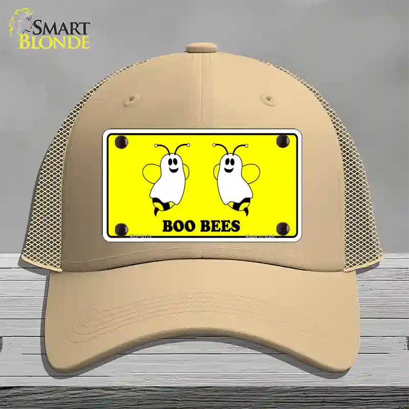 Boo Bees Novelty License Plate Hat Mesh / Khaki