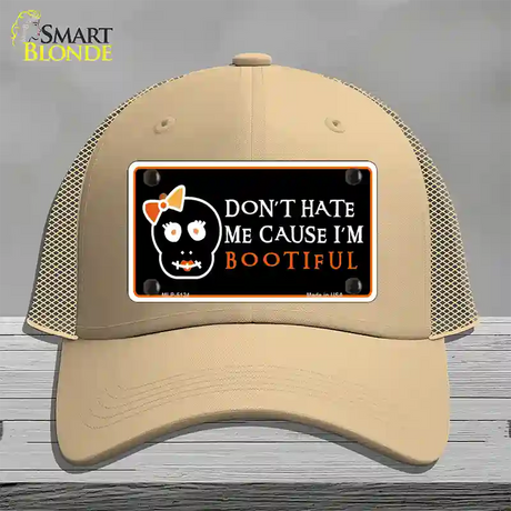 Cause Im Bootiful Novelty License Plate Hat Mesh / Khaki