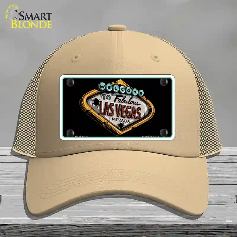 Welcome To Las Vegas Novelty License Plate Hat Mesh / Khaki