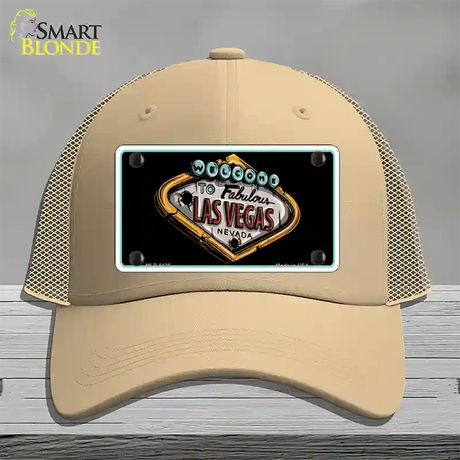 Welcome To Las Vegas Novelty License Plate Hat Mesh / Khaki