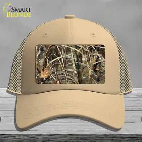 Camo Sticks Novelty License Plate Hat Mesh / Khaki