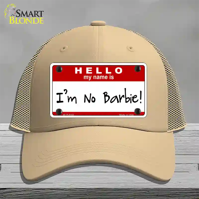 Im No Barbie Novelty License Plate Hat Mesh / Khaki